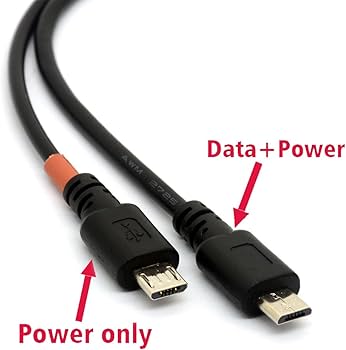 Amazon | Micro USBケーブルYスプリッタUSB 2.0 A toデュアルMicro B